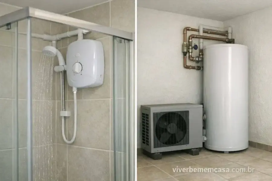 Chuveiro eletrico e bomba de cal